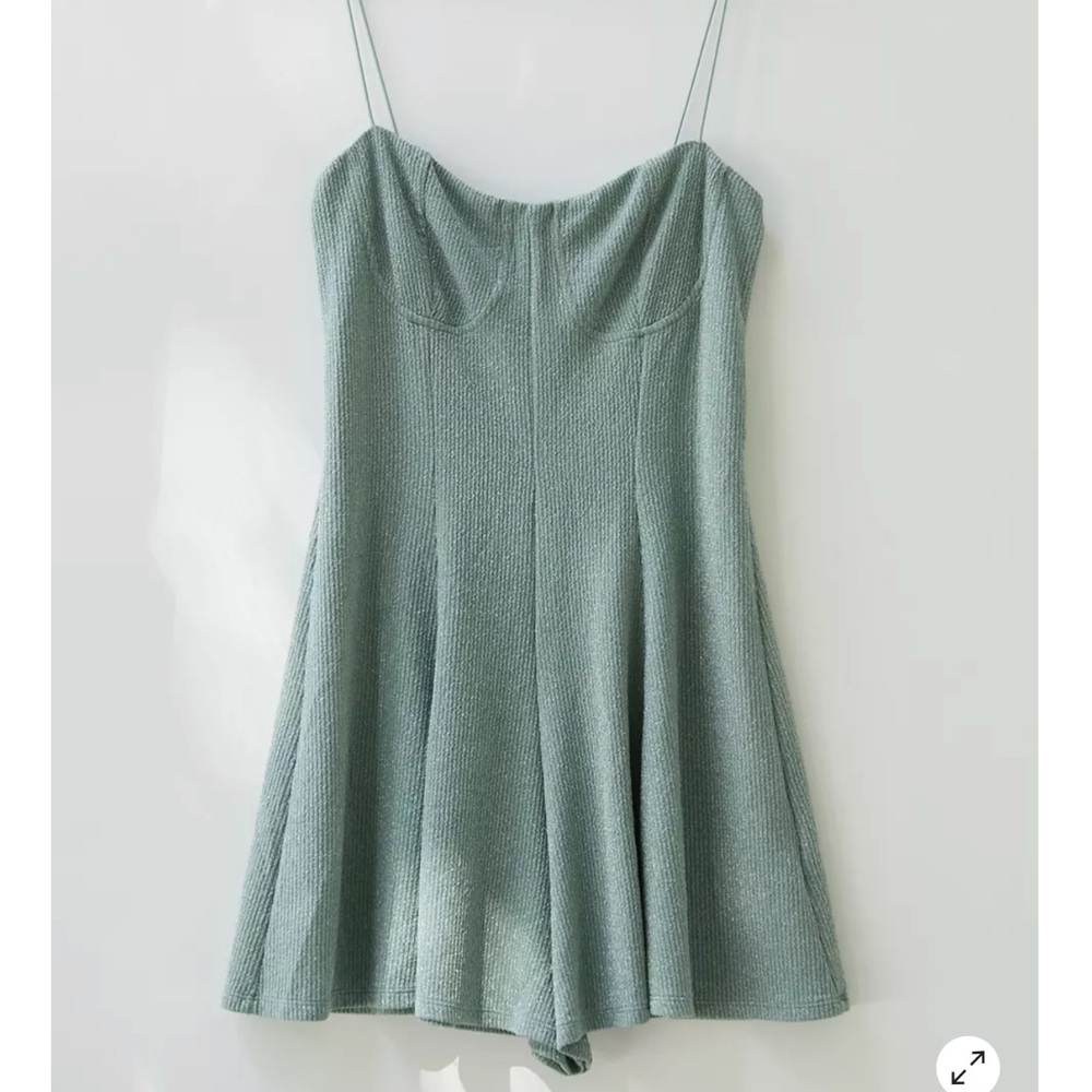 Green sparkle romper